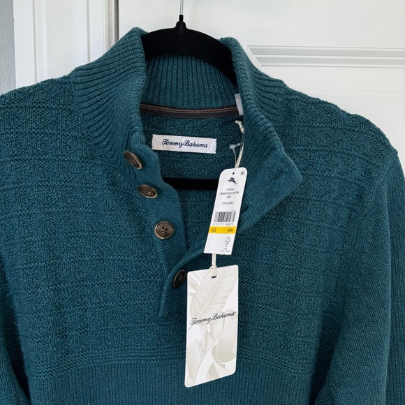 NWT Tommy Bahama Sorrento Beach Mock Neck Henley, M - Picture 6 of 6